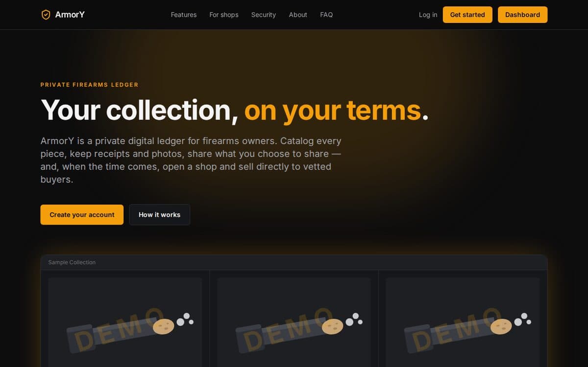 Armory home page